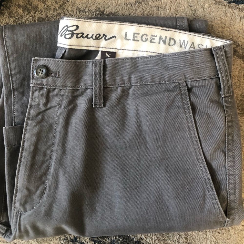 Eddie Bauer Legend Wash men’s khakis in grey
